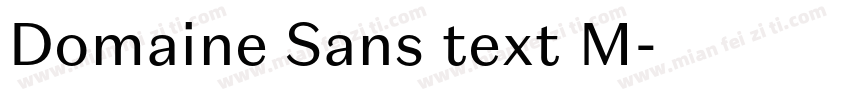 Domaine Sans text M字体转换